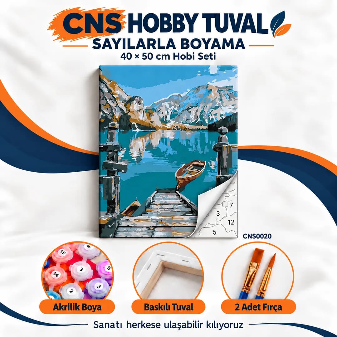 Sayılarla Boyama Seti 40x50 cm Anne Sandal Manzara