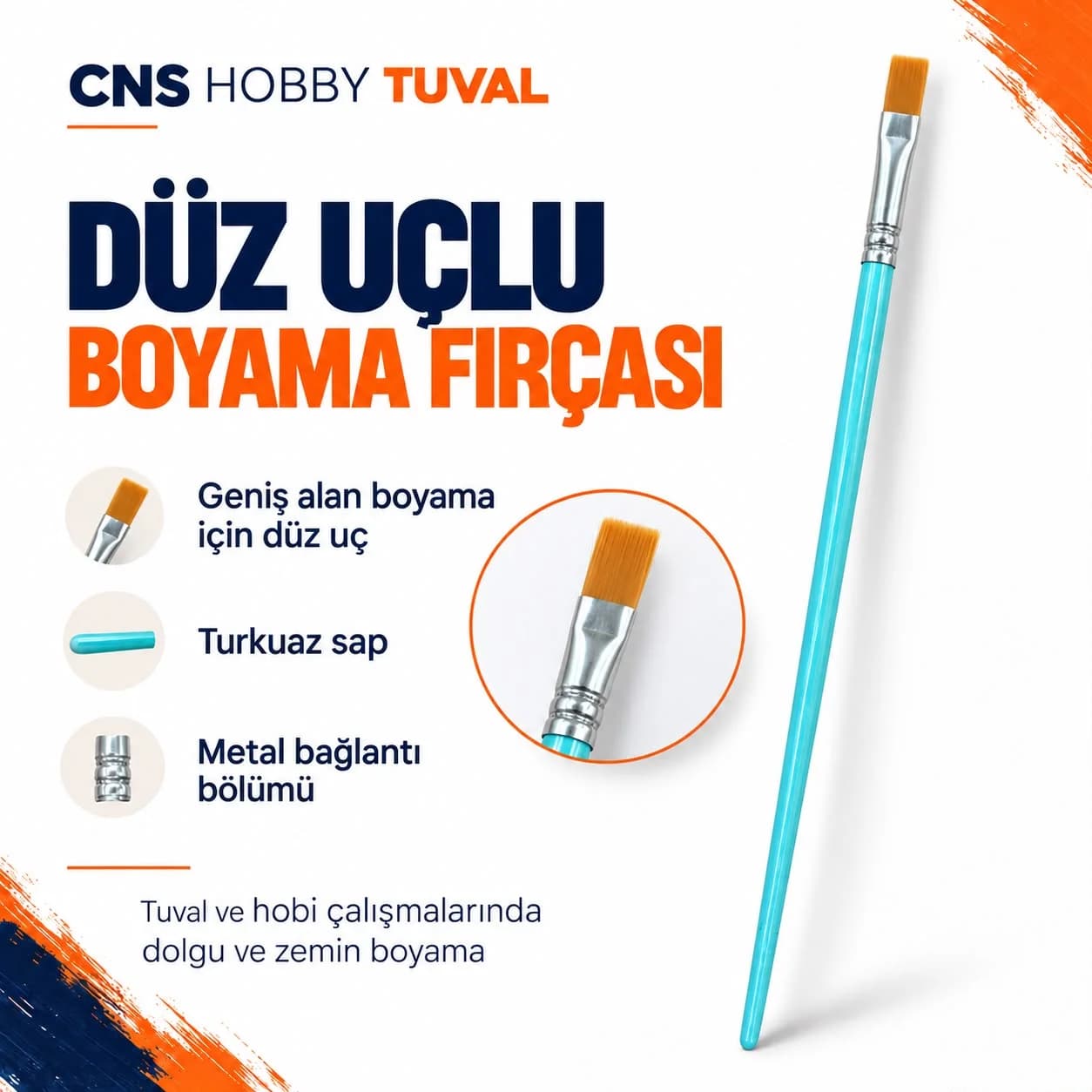 Yassı Uçlu Fırça