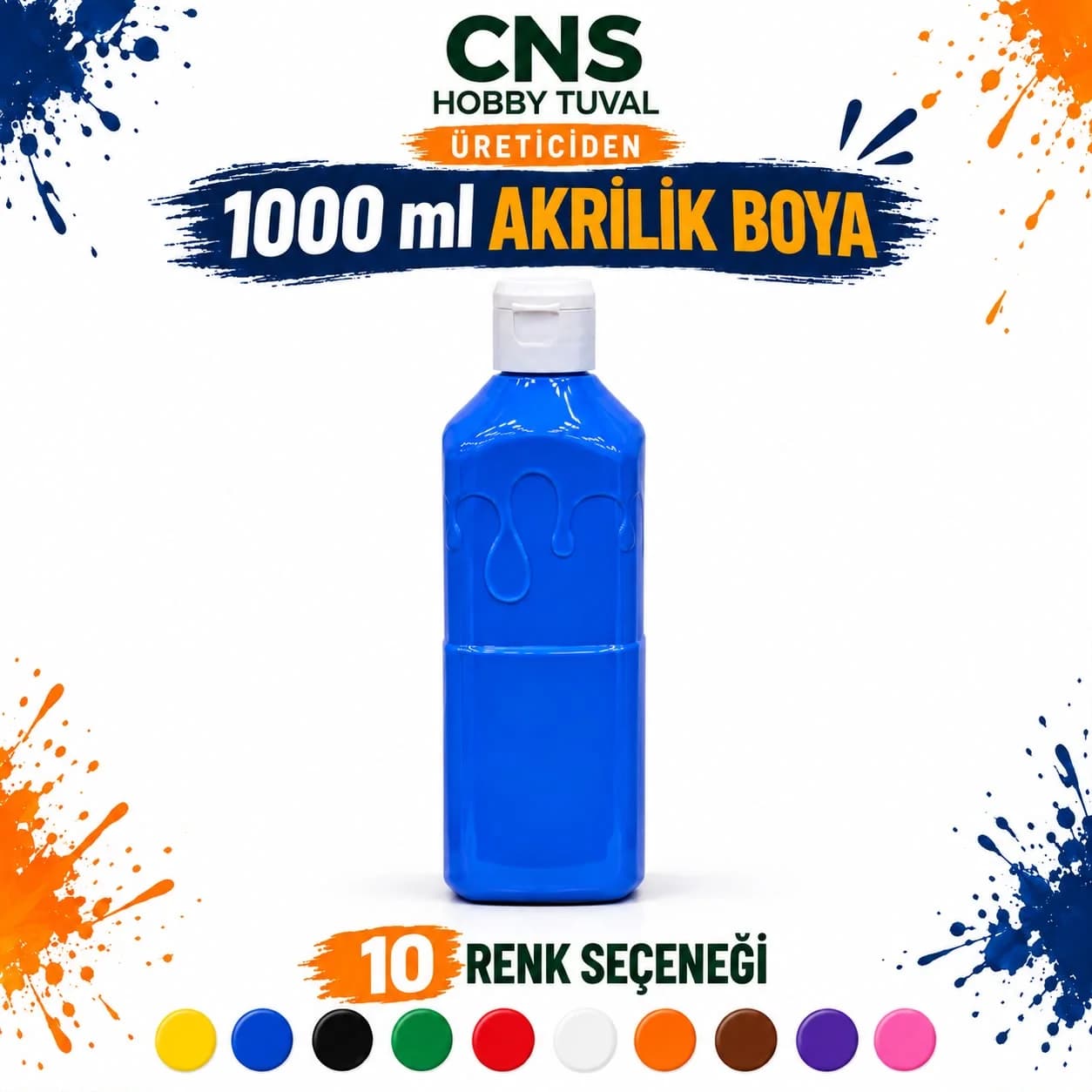 Akrilik Boya 1000 gr (Tek Renk)
