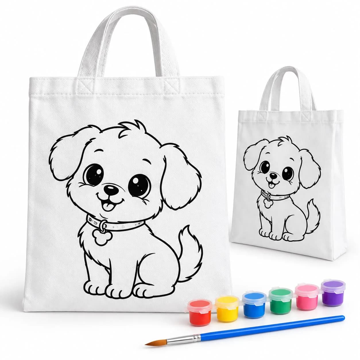 Çanta Boyama Seti 30x40 cm Köpek (Çift Taraf Baskılı) (Kopya) (Kopya)