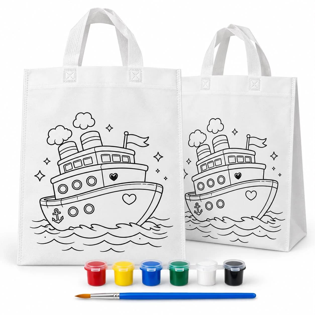 Çanta Boyama Seti 30x40 cm Mantar Ev (Çift Taraf Baskılı) (Kopya)