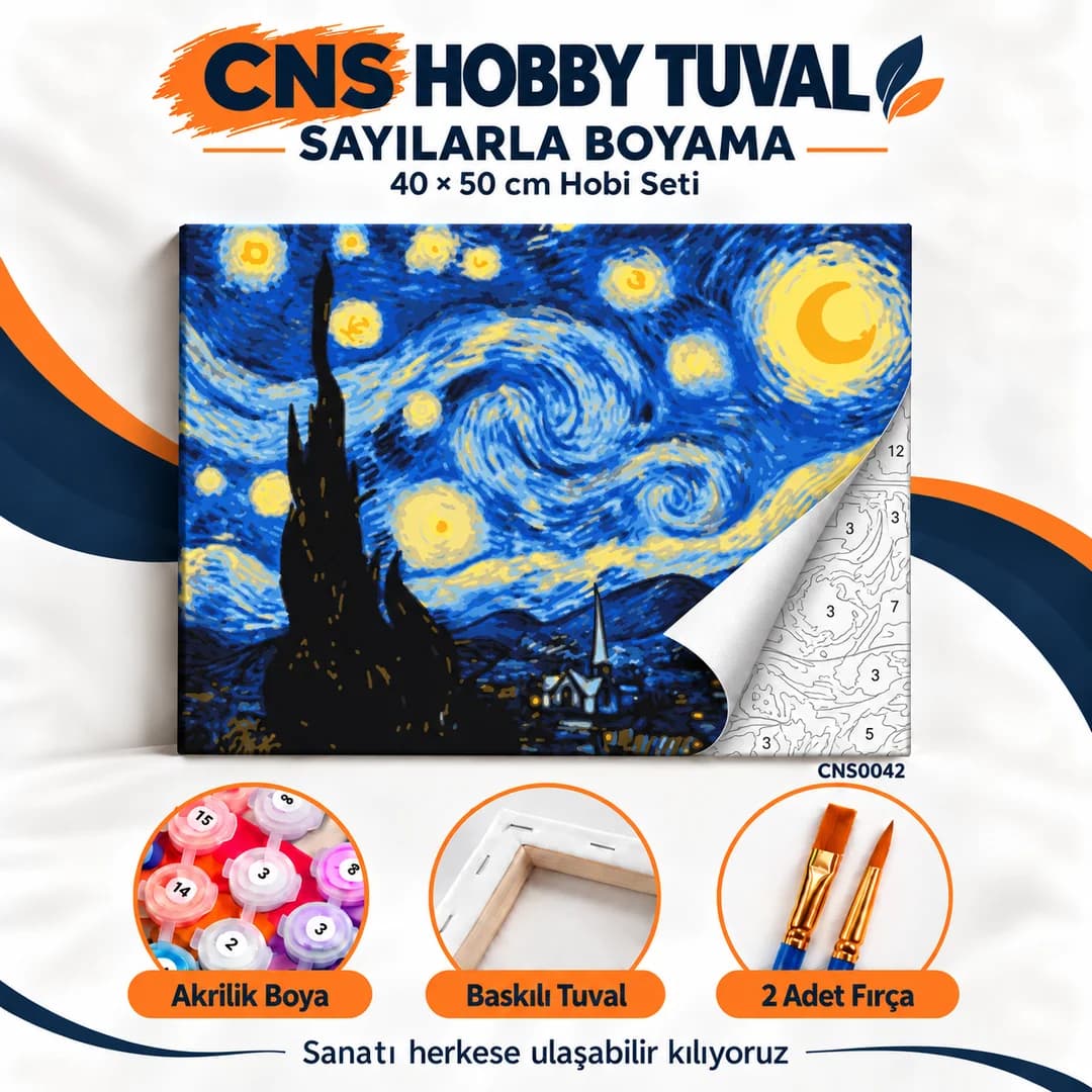 Sayılarla Boyama Seti 40x50 cm Kırmızı Vazo Çiçek (Kopya)